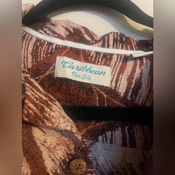 Caribbean Silk Men’s Hawaiian Button Down Shirt sz L - Picture 5 of 8